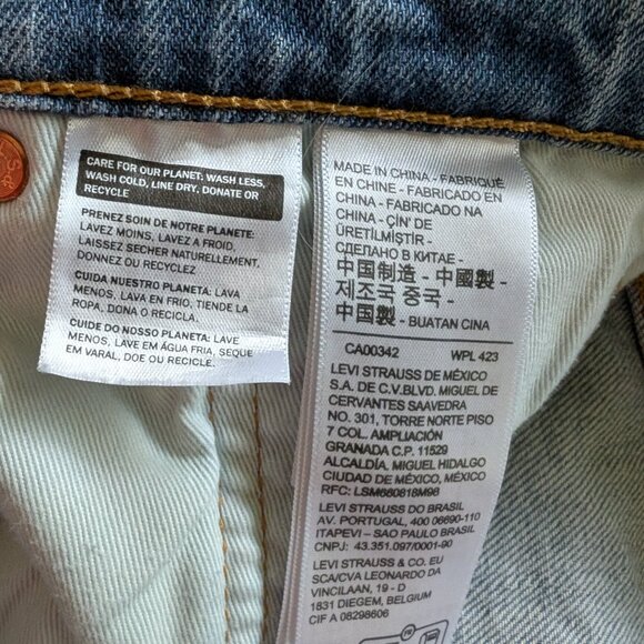 4 pairs of Levis 512 premium stretch selvedge denim jeans 30x32 blue and black - Picture 3 of 12